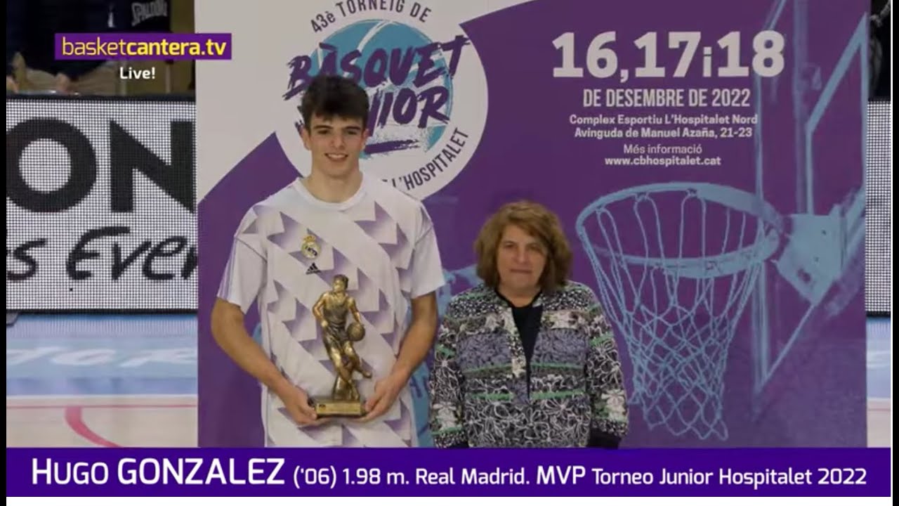 HUGO GONZALEZ ('06) 1.98 m. Real Madrid. MVP Torneo Junior L'Hospitalet 2022 #BasketCantera.TV