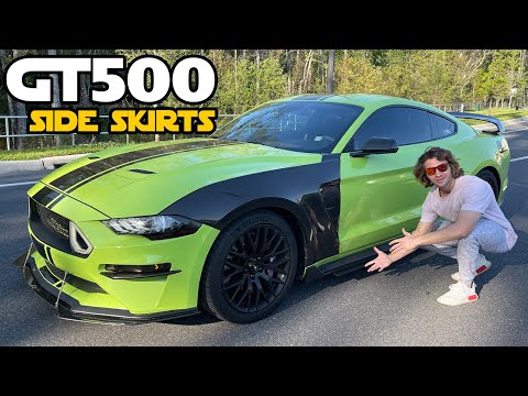 I INSTALLED GT500 SIDE SKIRTS ON MY WHIPPLE MUSTANG GT! (HOW TO INSTALL VICREZ SIDE SKIRTS) #FORD