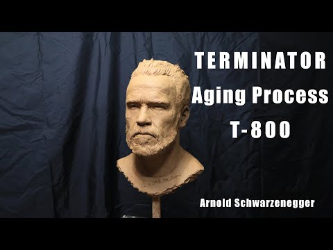 [Sculpting] Terminator T800 Aging Process | Arnold Schwarzenegger 터미네이터 만들기