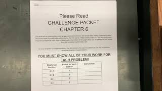 8th Grade Chapter 6 Challenge Packet