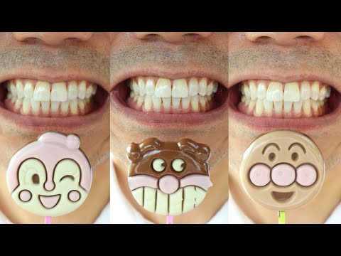 Satisfying Fujiya Anpanman 麵包超人 Chocolate Lollipop 5-pack Box ASMR #Japan #Anpanman #Chocolate