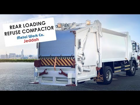 REAR LOADING REFUSE COMPACTOR WITH MULTIPLE LIFTING DEVICE, WINCH AND WASHING SYSTEM