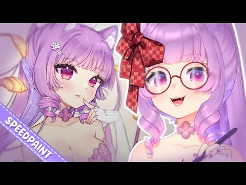 🎨[speedpaint] Drawing my Vtuber - progress of real Art - 🚫Ai