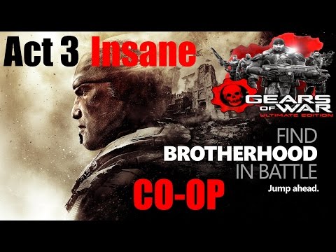 Gears Of War Ultimate Edition Insane Co-Op Walkthrough - Act 3 Belly Of The Beast | CenterStrain01