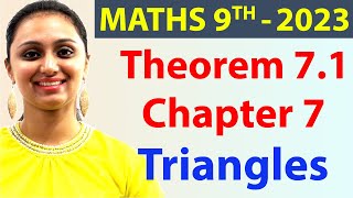 Triangles Theorem 7.1 Page No 89 - NCERT Class 9th Maths, New Syllabus 2023 CBSE