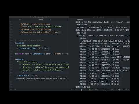 building novus - 03 datomic transactions, schema & query [2022]