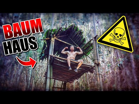 BAUMHAUS im Dschungel bauen #003 - Unge Survival Challenge - Bushcraft Camp | Fritz Meinecke