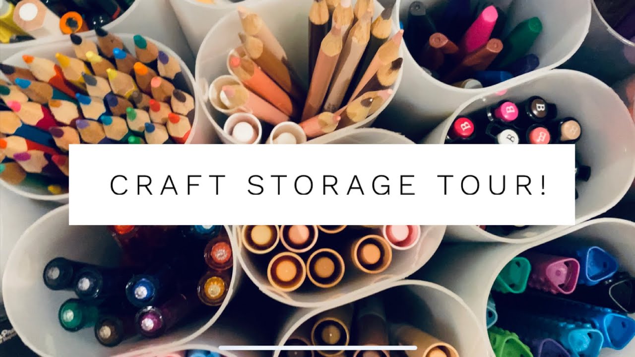 Craft space storage ideas (using Dollar tree solutions!)