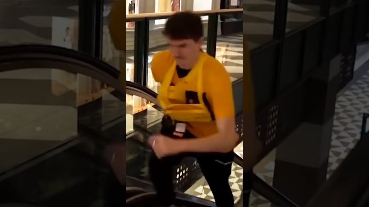 Schlatt breaks an escalator