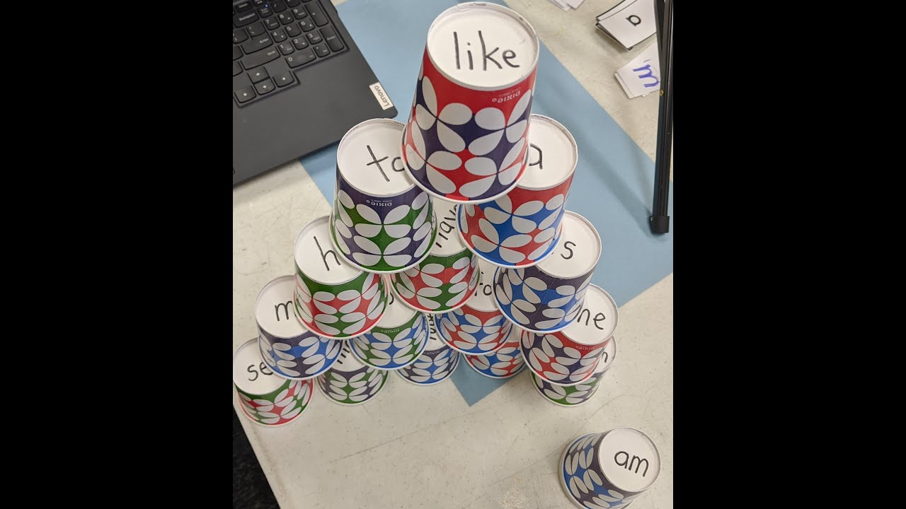 Sight Words Cup Stacker GAME