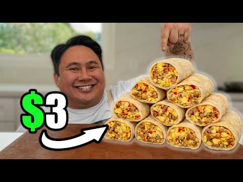 Hearty Breakfast Burritos with Homemade Pork Sausage and Bacon