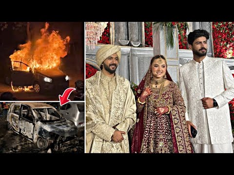 Rabeeca hussain ki shadi me lag gayi barhi aag 🥵🔥 || ghareeb insan ki gadi tabah hogyi 💔😭