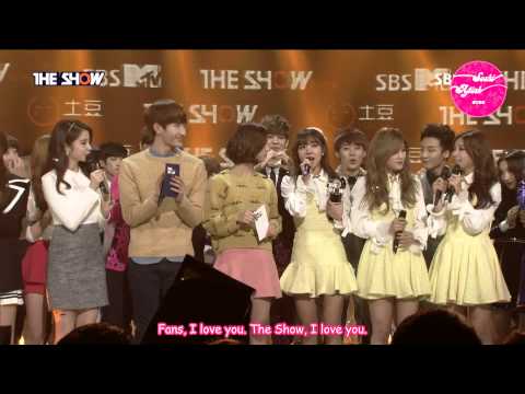 [SoshiAPinkSubs][141216] SBS MTV The Show Winning Speech - A Pink