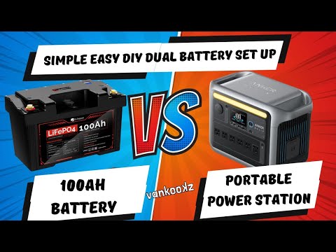 100Ah Lithium Battery vs Portable Power Station. | How to Power a Fridge in a Van