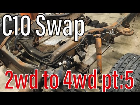 C10 Swap 2wd to 4x4 Conversion Modifiying Frame