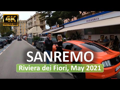 Sanremo, Italy • Vacation Stroll • Riviera dei Fiori • May 17, 2021 • Virtual Tour 4K HDR