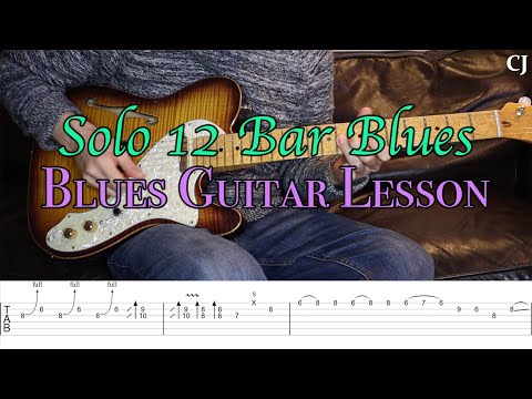 Solo 12 Bar Blues (With Tab) | Watch and Learn Guitar Lesson