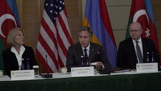 Встреча министра иностранных дел Армении, госсекретаря США Энтони Блинкена и министра иностранных дел Азербайджана