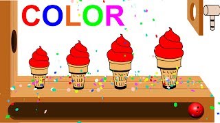 Learn Colors With Wooden Face Hammer Xylophone Ice Cream