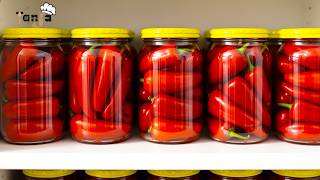 prepare food supplies for the winter! fresh peppers in a jar do not spoil for years!