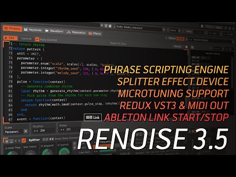 Renoise 3.5 – Funktionspräsentation