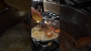 Garlic Buttered Salmon #seafood #fish #salmon #cooking #recipe #garlic #butter #mealprep