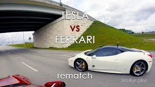 Tesla Model S P85D vs Ferrari 458 Italia