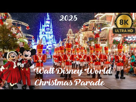 {8k} Christmas Parade "Disney Once Upon a Christmastime Parade" live from the Magic Kingdom.