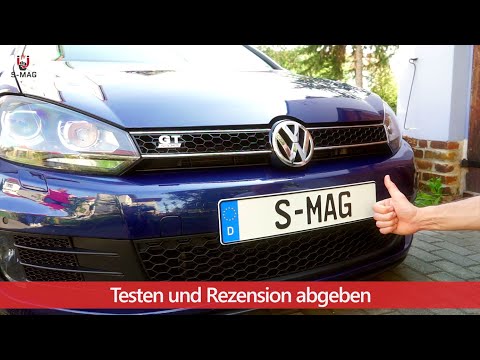 Kennzeichen mit Magnet befestigen - Montage der Magnetischen Nummernschildhalterung von S-MAG - Test