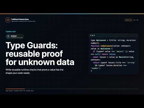 Type Guards Explained Fullstack Masterclass Typescript Course