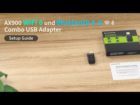 BrosTrend 2-в-1 WLAN Bluetooth адаптер для ПК, WiFi 6 AX900 + BT 5.4, USB WLAN флешка двухдиапазонная 5GHz 600Mbit/s + 2.4G 286Mbi - фото 1 - id-p3026197921