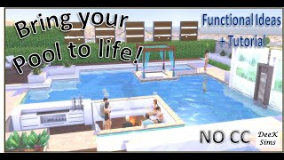 Enhance your Pool with these Ideas [No CC] | Sims 4 Tutorial | DeeK Sims