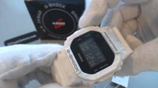 White Casio G Shock Digital Resin Classic Watch DW5600SL-7
