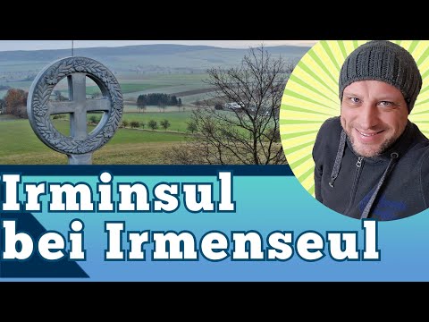 Irminsul bei Irmenseul von oben - Irmensäule Bornhöhe am Romberg bei Harbarnsen - Sackwald Drohne