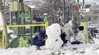 Karın Yağışına En Çok Çocuklar Sevindi