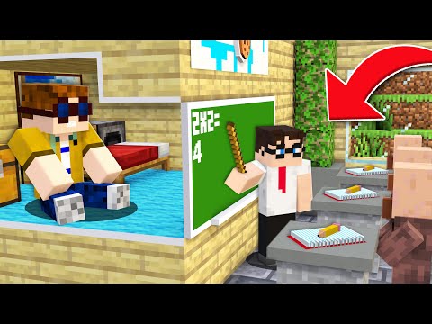 Ich BAUE EIN GEHEIMES VERSTECK in der VILLAGER SCHULE!