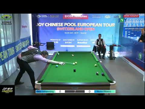 Nils Johanning VS Nuno Ribeiro - 2019 Joy Chinese Pool Euro Tour Switzerland Open