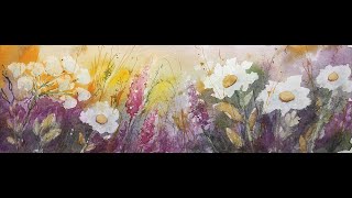 Impression of a fantasy flower garden in watercolor!