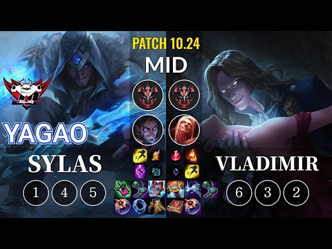 JDG Yagao Sylas vs Vladimir Mid - KR Patch 10.24