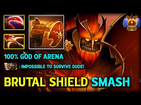 BRUTAL SHIELD SMASH OFFLANE MARS WITH DESOLATOR + DAEDALUS BUILD | 100% BECOME GOD OF ARENA DOTA 2