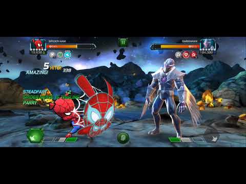 MCOC Summoer of Pain Week 4 6* Rank 3 Spider-Ham Solos Darkhawk Porker Popper Power!
