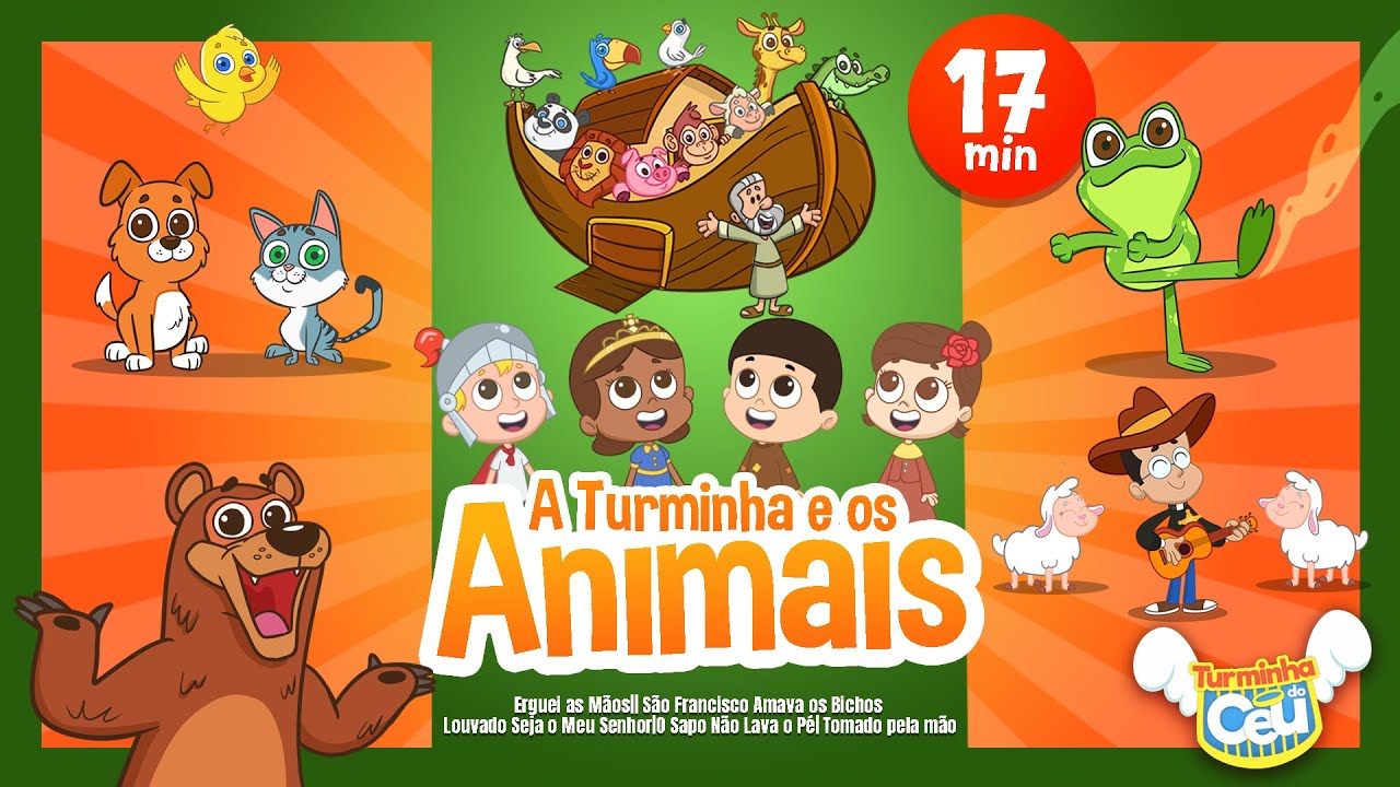 Coletânea Turminha do Céu e os Animais - 17 minutos | Turminha do Céu #videoinfantil