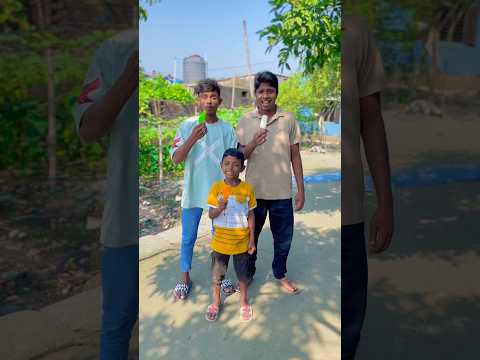 Raju and his brother ice cream fun 🤩 #funny #rajurvideo #comedy #trending