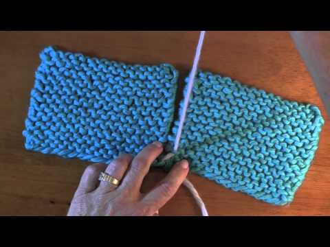 Invisible Mattress Stitch on Garter Stitch seams.