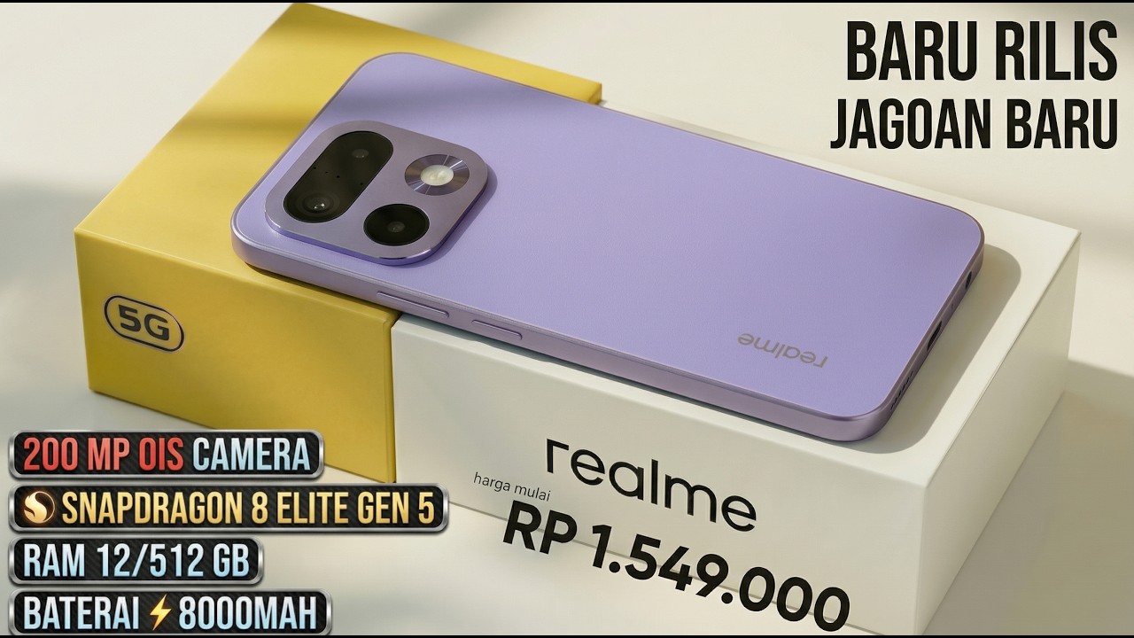 BARU LAUNCHING‼️RAM 12/512GB, 8000MAH, 200 MP | HP REALME TERBARU MARET 2026