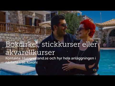 Bokcirkel, stickkurs, akvarellkurs i Grekland