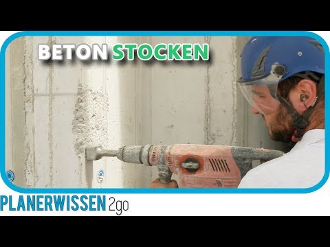 BETON stocken ►  Steinmetzarbeit an Betonoberfläche // PLANERWISSEN2go