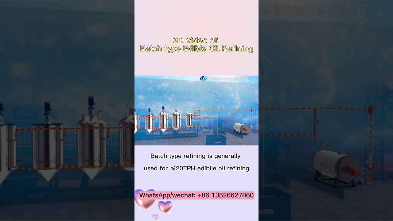 Batch Type Edible Oil Refining and Degumming Process and Equipment | Small Edible Oil Refinery Plant