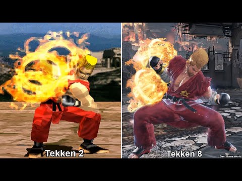 Tekken - Paul Phoenix Burning Fist Move Evolution ( 4K 60FPS ) 1995 - 2024