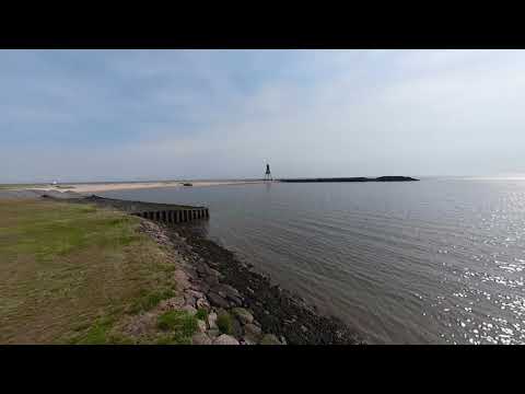 Die Kugelbake em Cuxhaven e die Umgebung von der Kugelbake